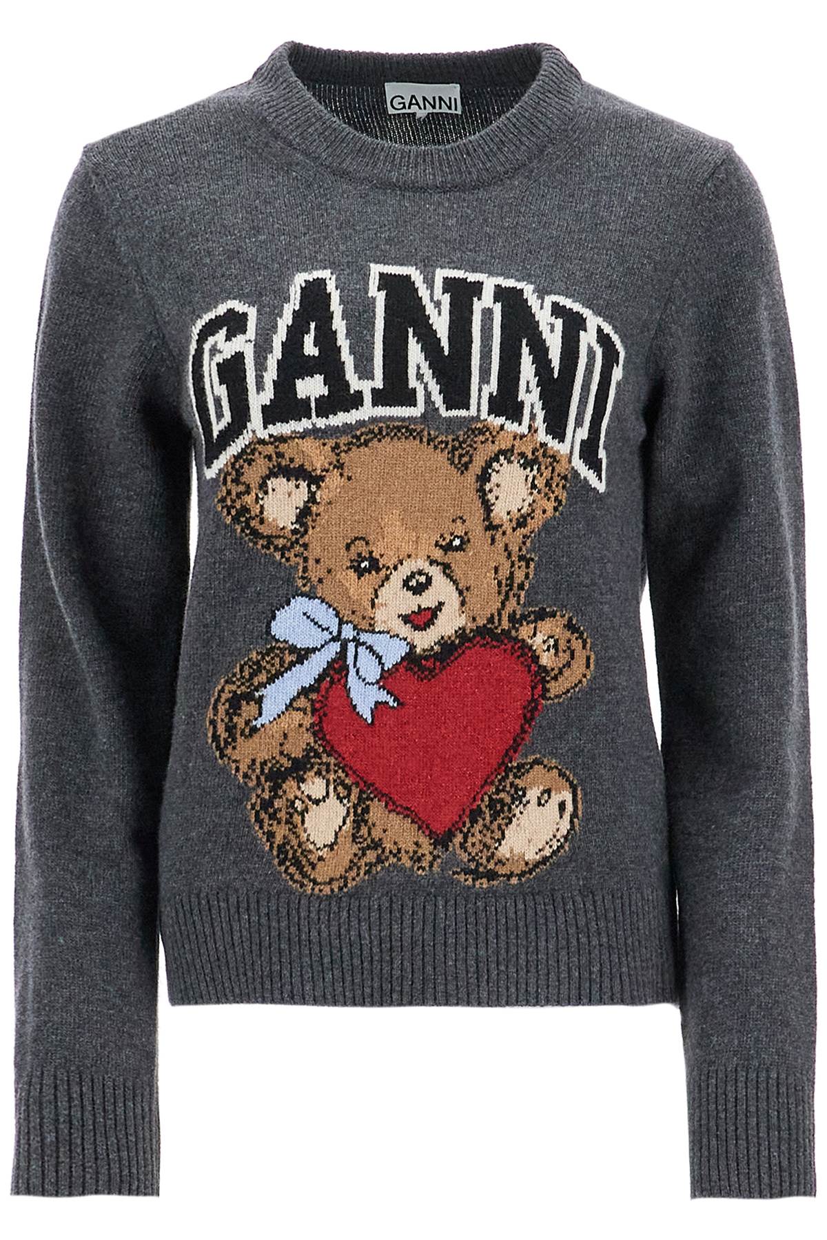 Ganni graphic bear knit pullover swe