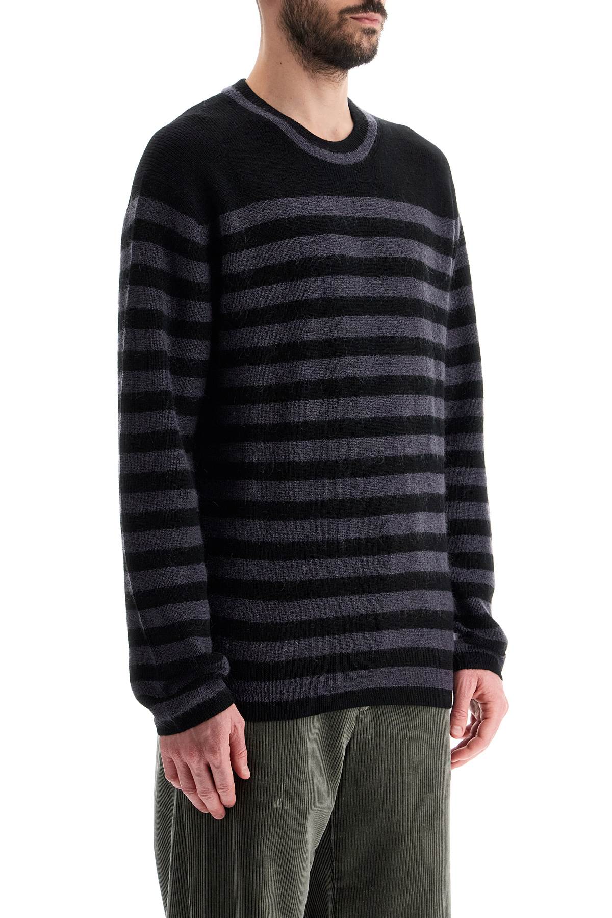 PS Paul Smith striped wool and mohair blend pullover