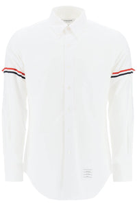 Thom Browne oxford button-down shirt with rwb armbands