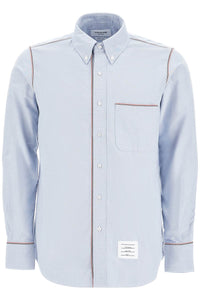 Thom Browne button-down shirt with gros-grain trim