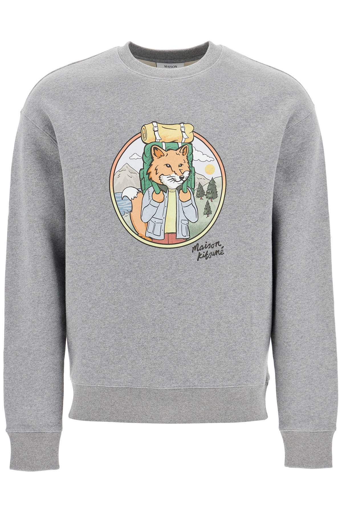 Maison Kitsune 'rambling fox print sweat