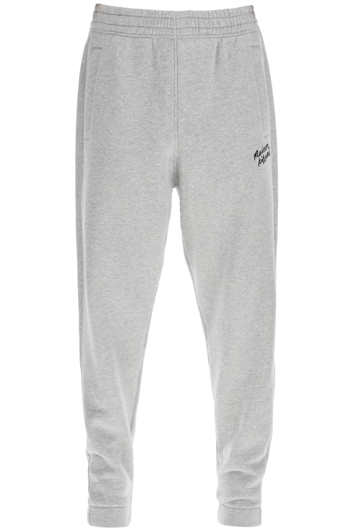 Maison Kitsune comfort joggers with embroidery