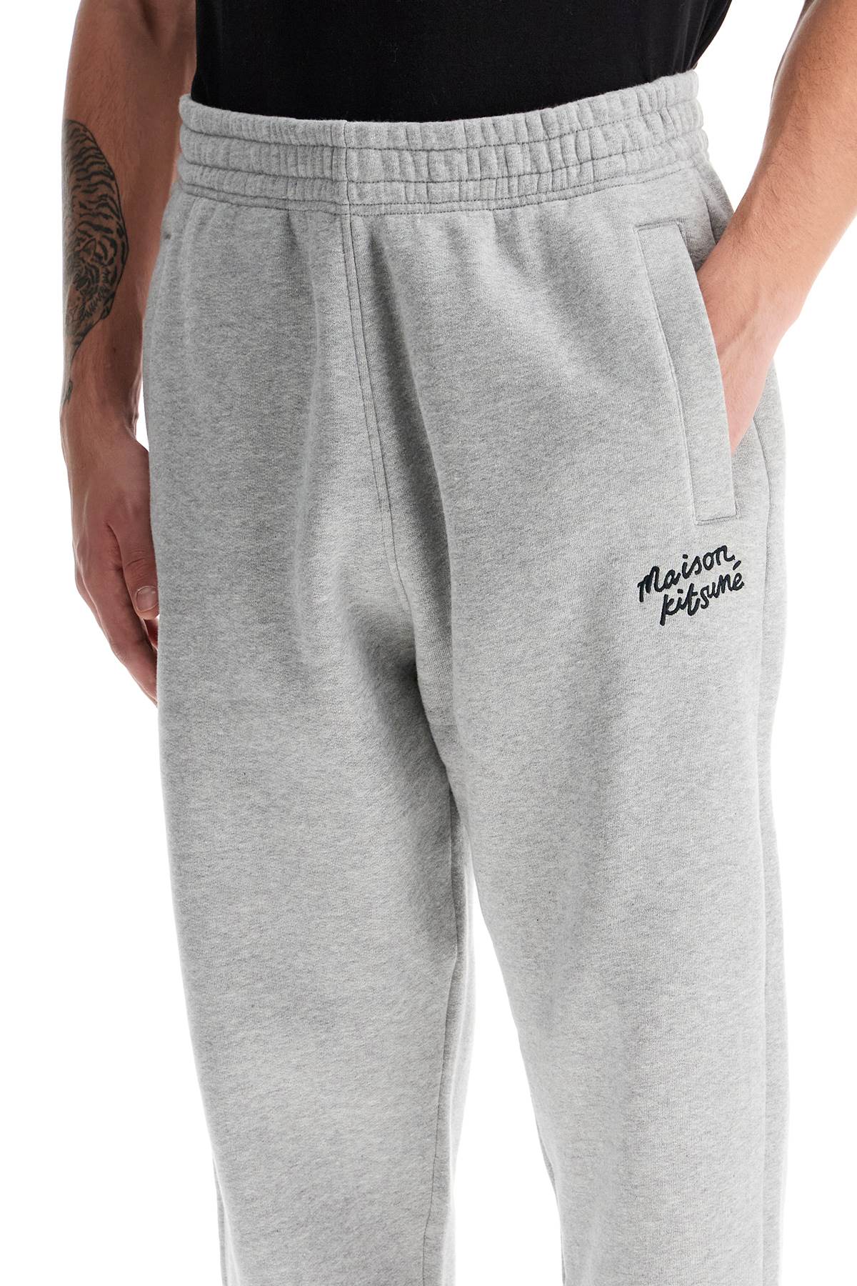 Maison Kitsune comfort joggers with embroidery