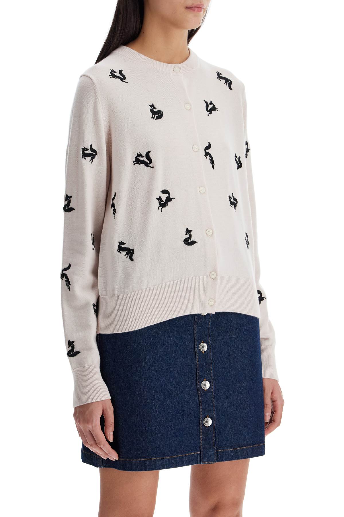 Maison Kitsune fancy fox cardigan