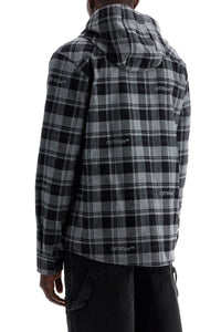 Off White Off-White checked overshirt with hood