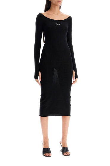 Off-White lightweight knit midi dress