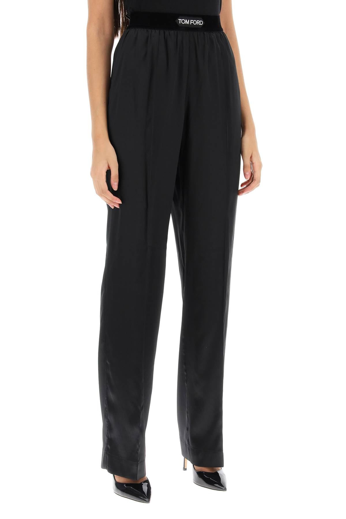 Tom Ford fluid pants in stretch silk satin