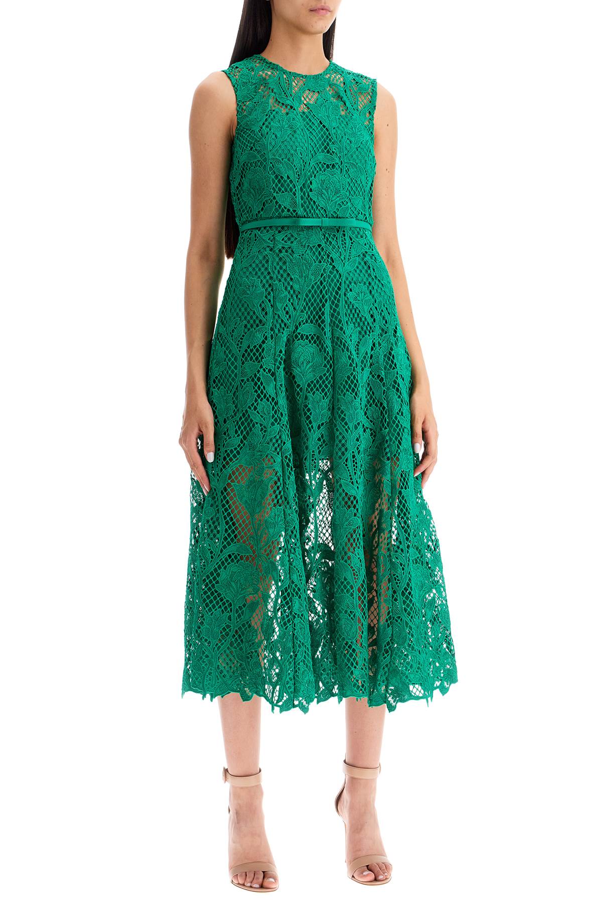 Self-Portrait Self Portrait sleeveless midi lace dress