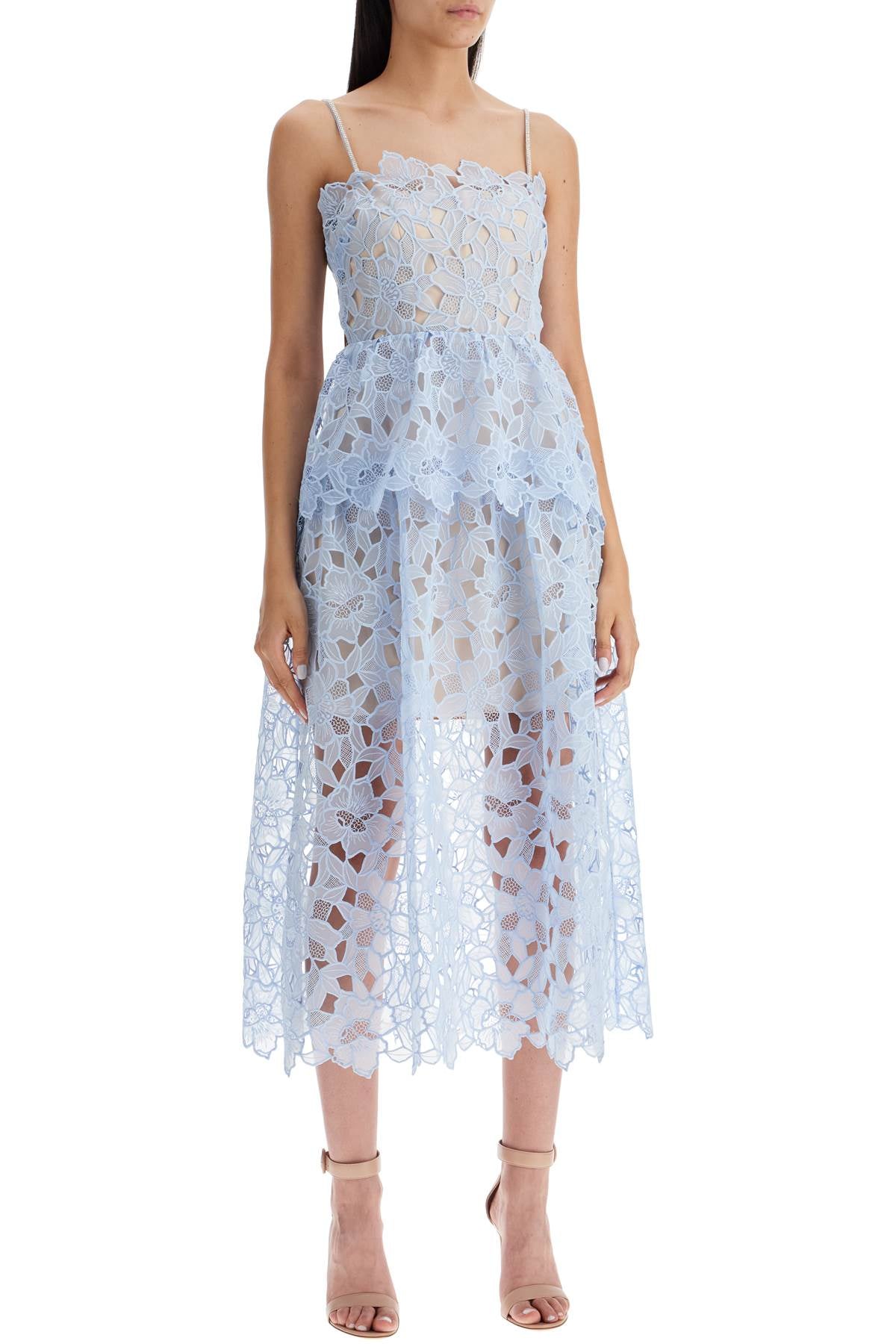 Self-Portrait Self Portrait midi organza dress in