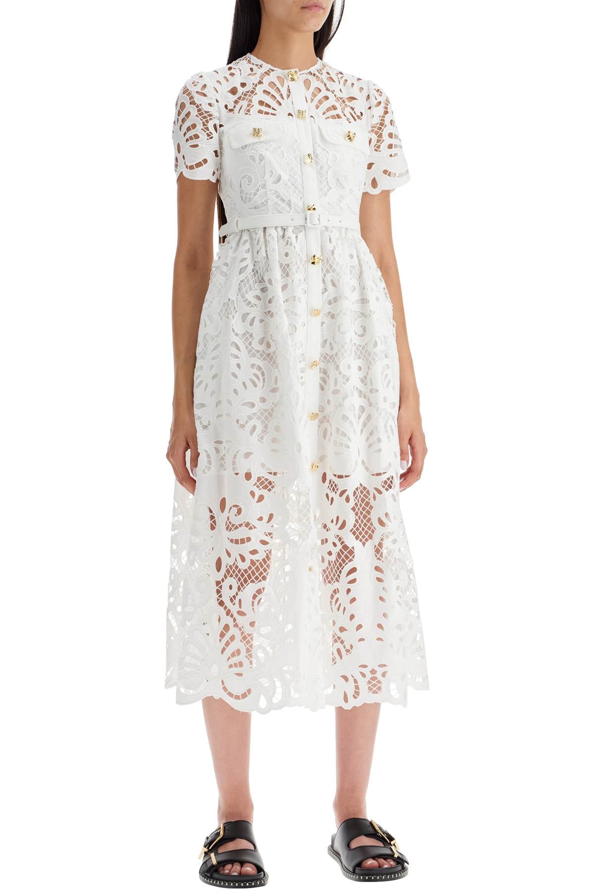 Self-Portrait Self Portrait midi lace dress in seven