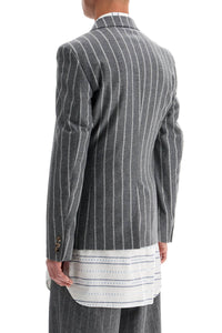 Comme Des Garcons Homme Plus striped wool jacket