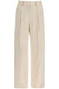 Blaze Milano ivory viscose pants with embroidered pocket