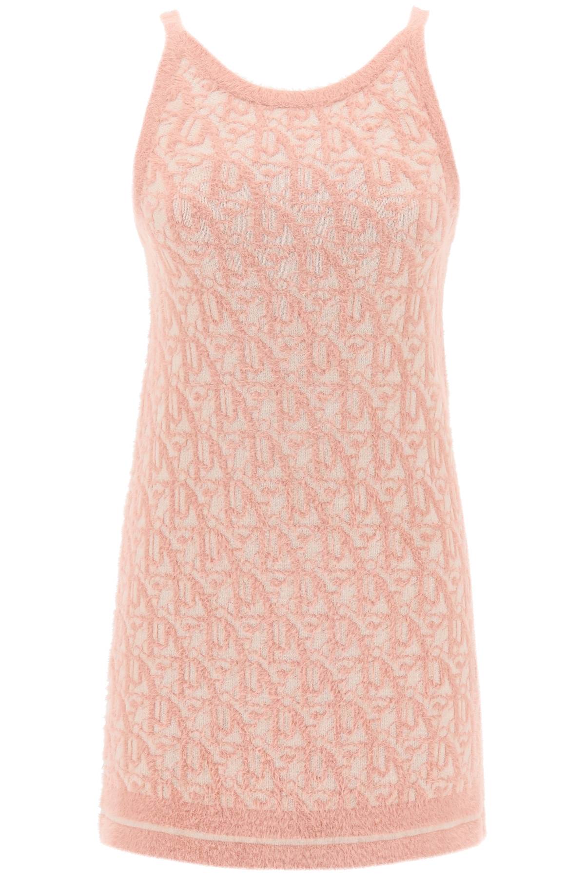 Palm Angels monogram knitted mini dress