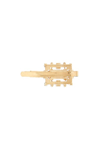 Roger Vivier hair clip with decorative stones light gold