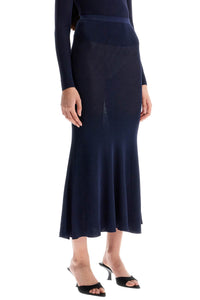 Self-Portrait Self Portrait long lurex knit skirt