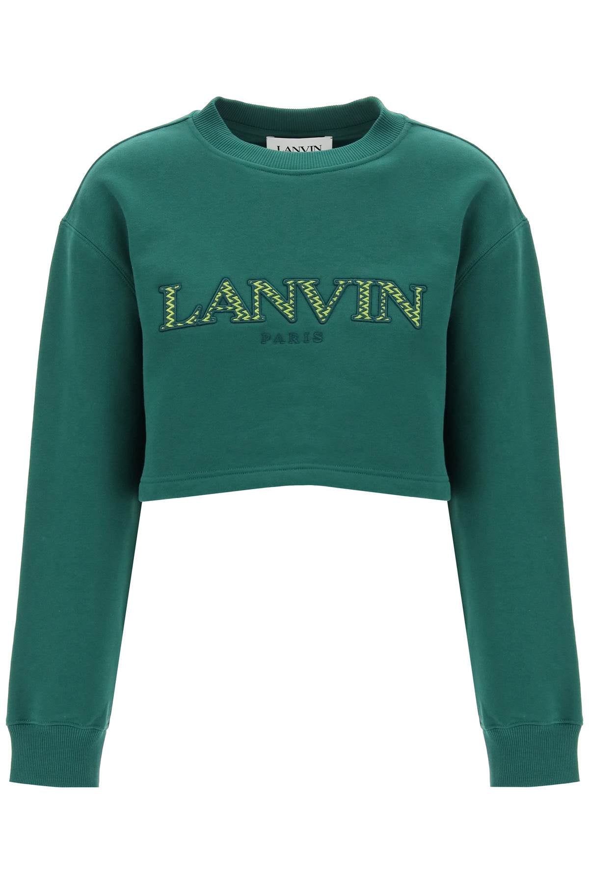 Lanvin cropped sweatshirt with embroidered logo patch