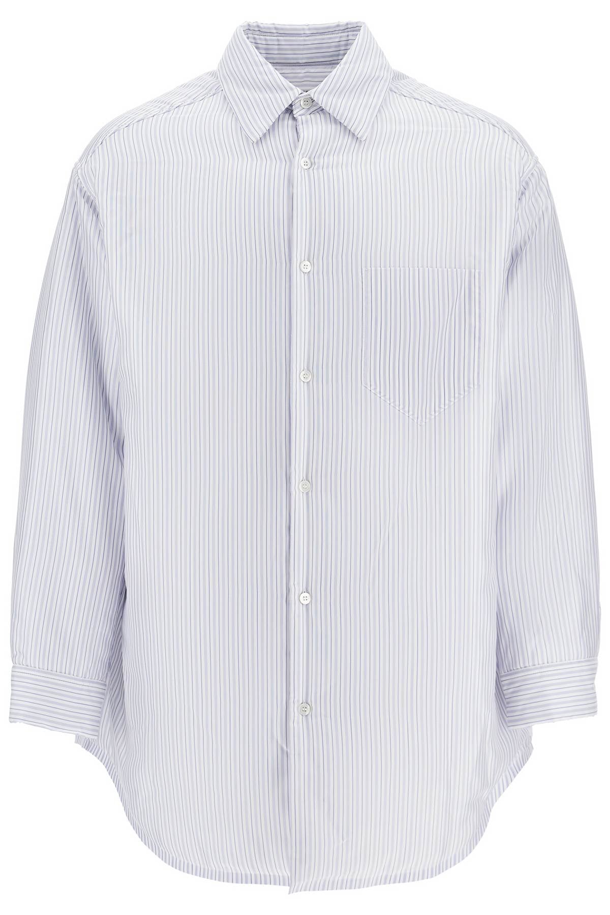 Maison Margiela striped padded overshirt with