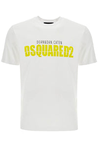 Dsquared2 white cotton t-shirt with printed logo