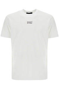 Dsquared2 white cotton t-shirt with embroidered logo