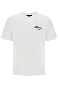 Dsquared2 white cotton t-shirt with embroidered logo