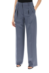 Loulou Studio sbiru double pleat trousers