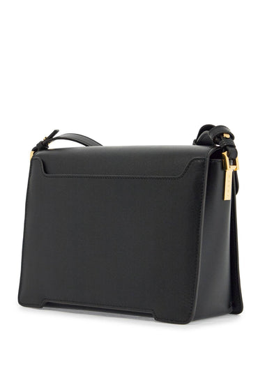 Marni black calfskin shopping bag with distinctive closure