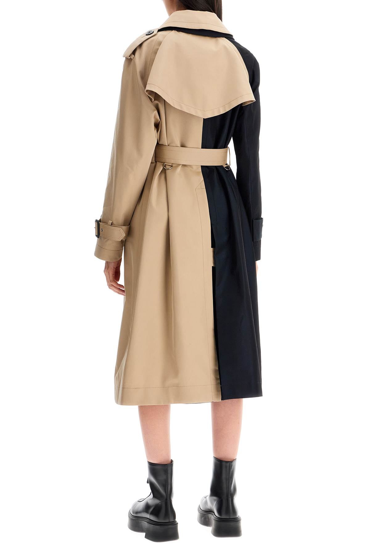 Sacai 'color block gabardine trench