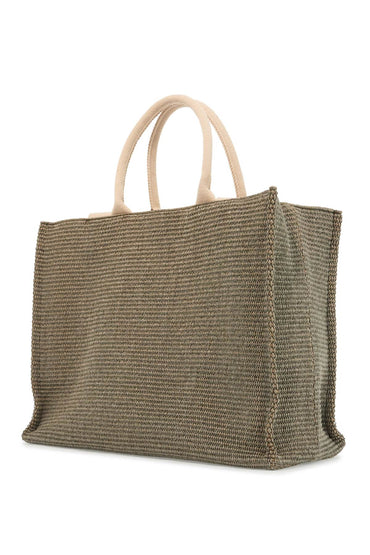 Marni large raffia effect tote bag