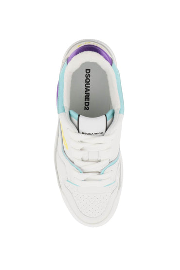 Dsquared2 smooth leather new jersey sneakers in 9