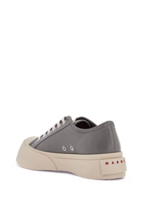 Marni elegant gray calfskin men's sneakers