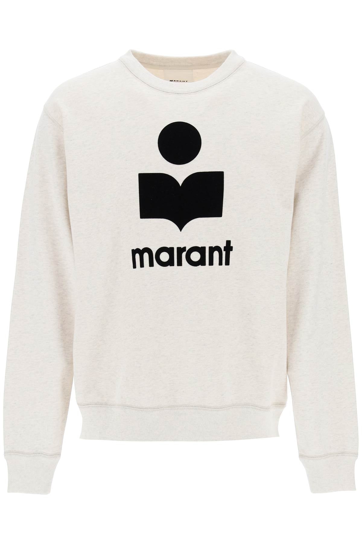 Marant mikoy flocked logo sweatshirt