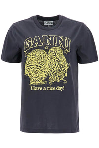 Ganni relaxed fit t-shirt with printed