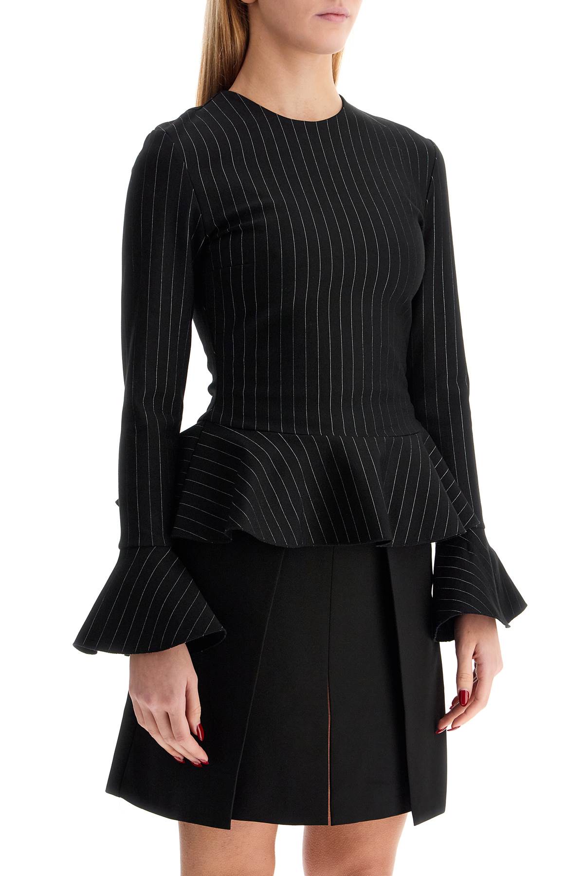 Ganni long-sleeved peplum