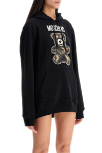 moschino teddy bear hooded sweat