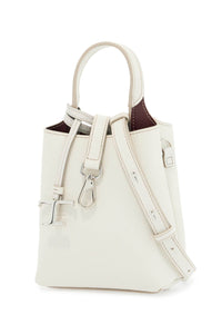 Tod'S white calf leather crossbody bag with burgundy details